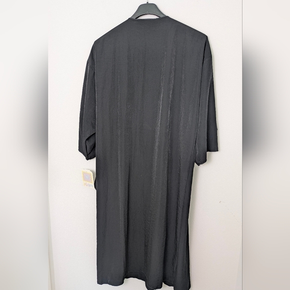 New LuLaRoe Women's Shirley M Medium Solid Black Kimono Cardigan Cover Up - Picture 6 of 10